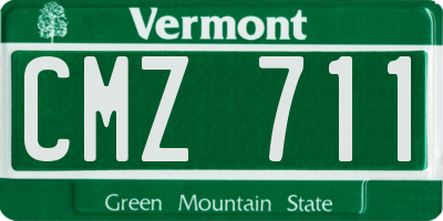 VT license plate CMZ711