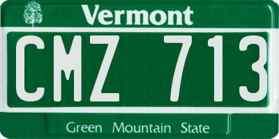 VT license plate CMZ713