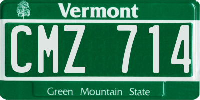 VT license plate CMZ714