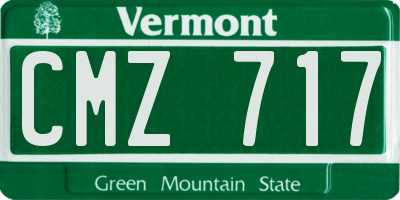 VT license plate CMZ717