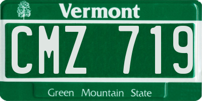 VT license plate CMZ719
