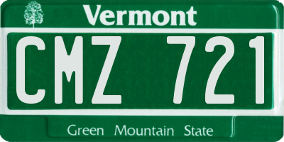 VT license plate CMZ721