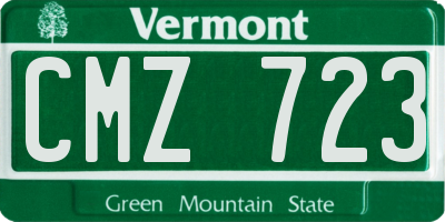 VT license plate CMZ723