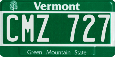 VT license plate CMZ727