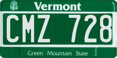 VT license plate CMZ728