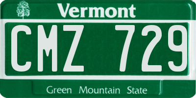 VT license plate CMZ729