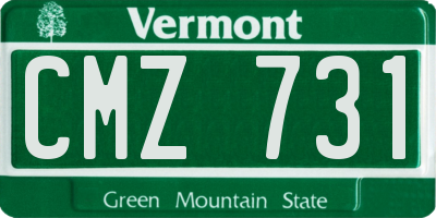 VT license plate CMZ731