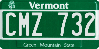 VT license plate CMZ732