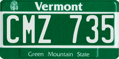 VT license plate CMZ735