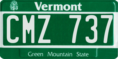 VT license plate CMZ737