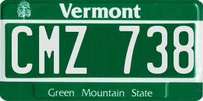 VT license plate CMZ738