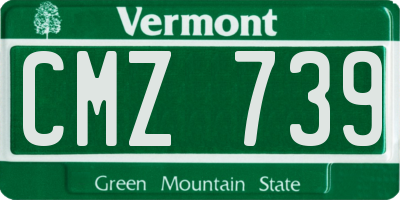 VT license plate CMZ739