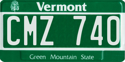 VT license plate CMZ740