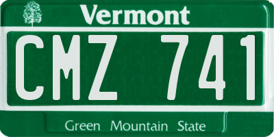 VT license plate CMZ741