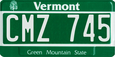VT license plate CMZ745