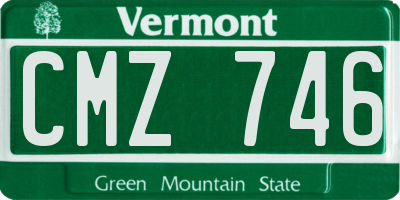 VT license plate CMZ746