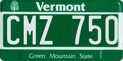 VT license plate CMZ750