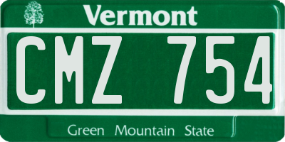 VT license plate CMZ754