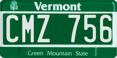 VT license plate CMZ756