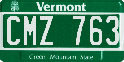 VT license plate CMZ763