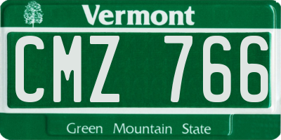 VT license plate CMZ766