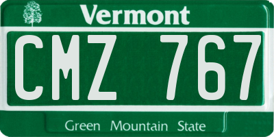 VT license plate CMZ767