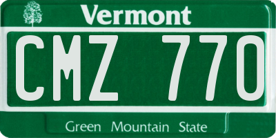 VT license plate CMZ770