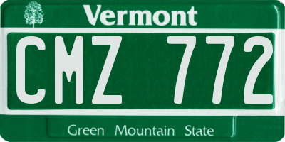 VT license plate CMZ772