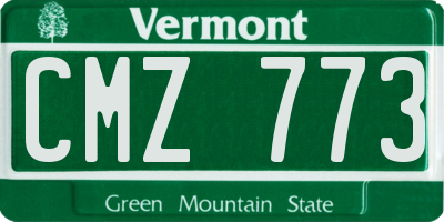 VT license plate CMZ773