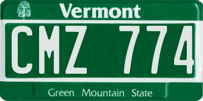VT license plate CMZ774
