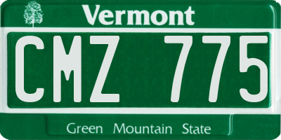 VT license plate CMZ775