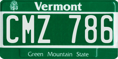 VT license plate CMZ786