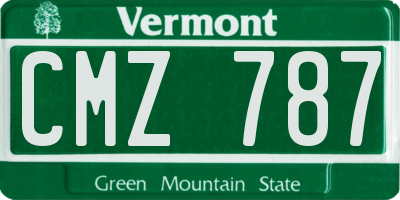 VT license plate CMZ787