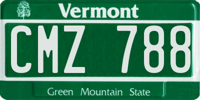 VT license plate CMZ788