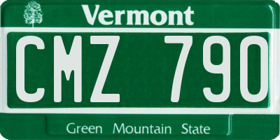 VT license plate CMZ790