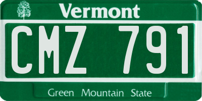 VT license plate CMZ791