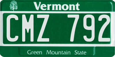 VT license plate CMZ792