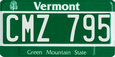 VT license plate CMZ795