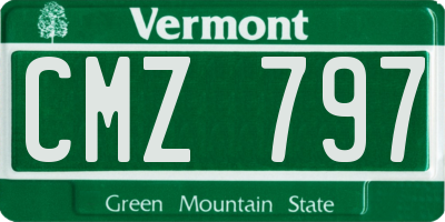 VT license plate CMZ797