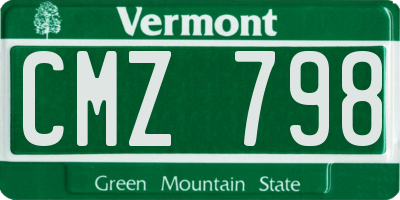 VT license plate CMZ798