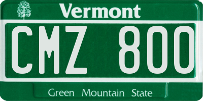 VT license plate CMZ800