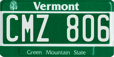 VT license plate CMZ806