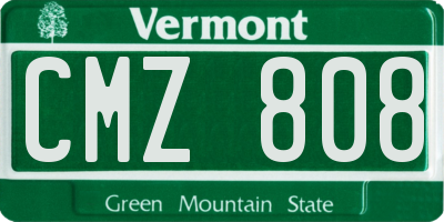 VT license plate CMZ808