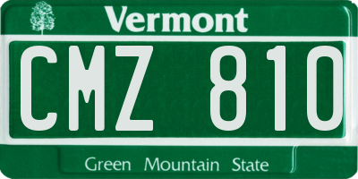 VT license plate CMZ810