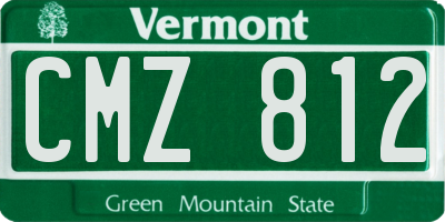 VT license plate CMZ812