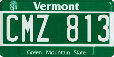 VT license plate CMZ813