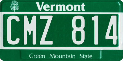 VT license plate CMZ814