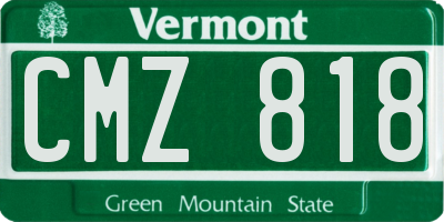 VT license plate CMZ818