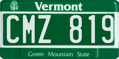 VT license plate CMZ819