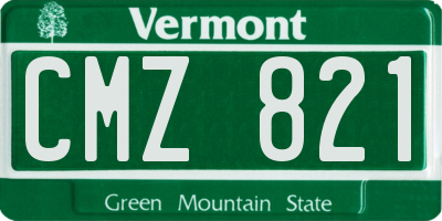 VT license plate CMZ821